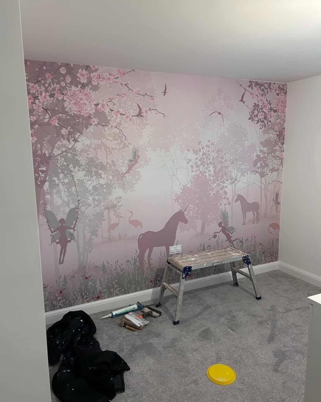 Feature mural bedroom